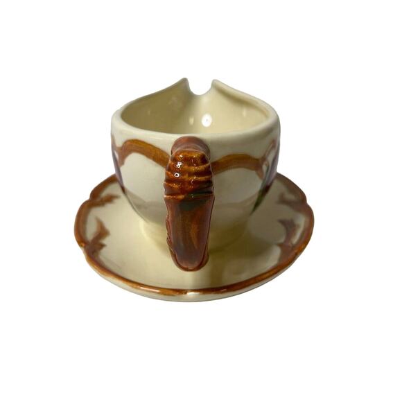 Vintage Franciscan Apple Gravy Boat w/ Attached Plate USA Dinnerware Ceramic - Picture 2 of 9